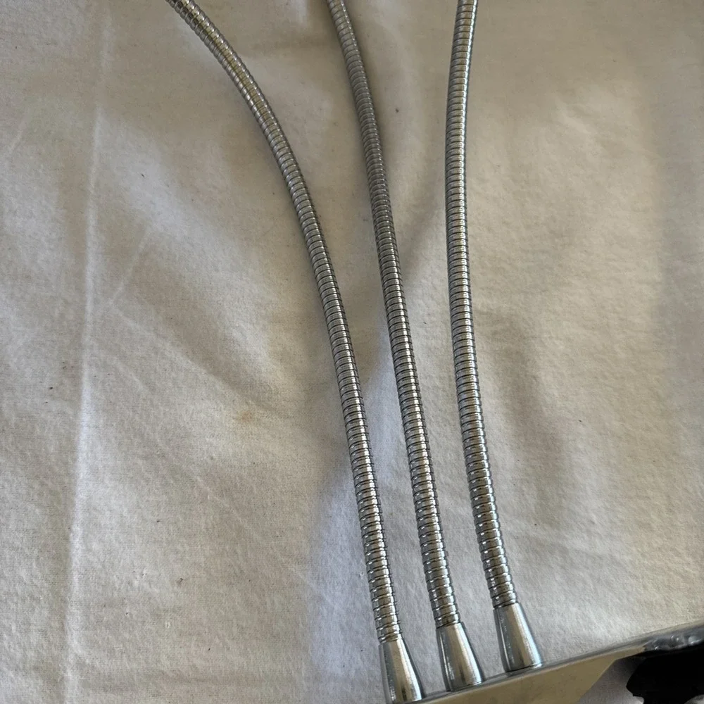Clip-on LED Light With 3 Adjustable Gooseneck Lights In The Color Of Purple